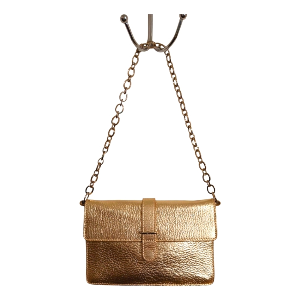Furla Metallic Effect Leather Clutch/ Hand Bag